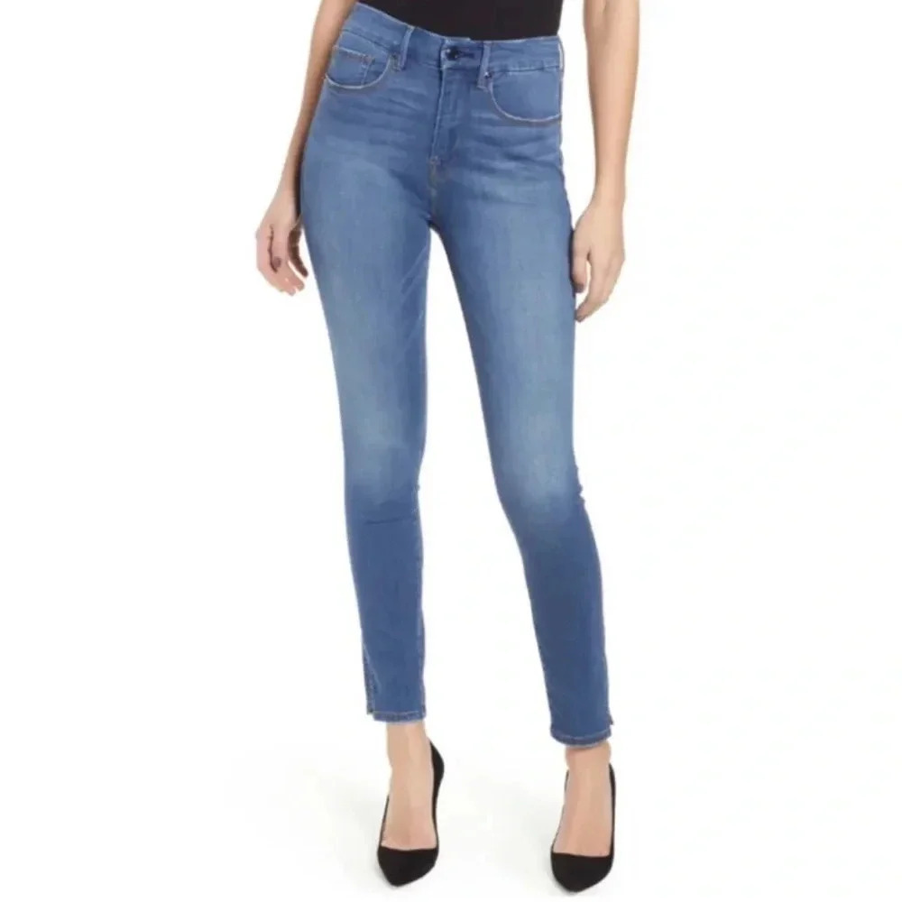Good American Good Leg Side Slit Jeans Plus Size 16